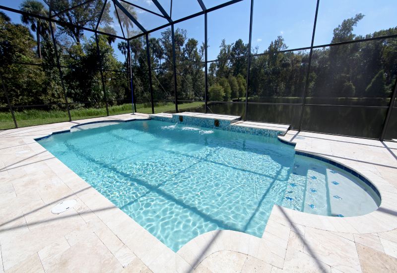 Aluminum Pool Enclosure in a Backyard, Enhancing Home's Outdoor Space in Orlando, FL